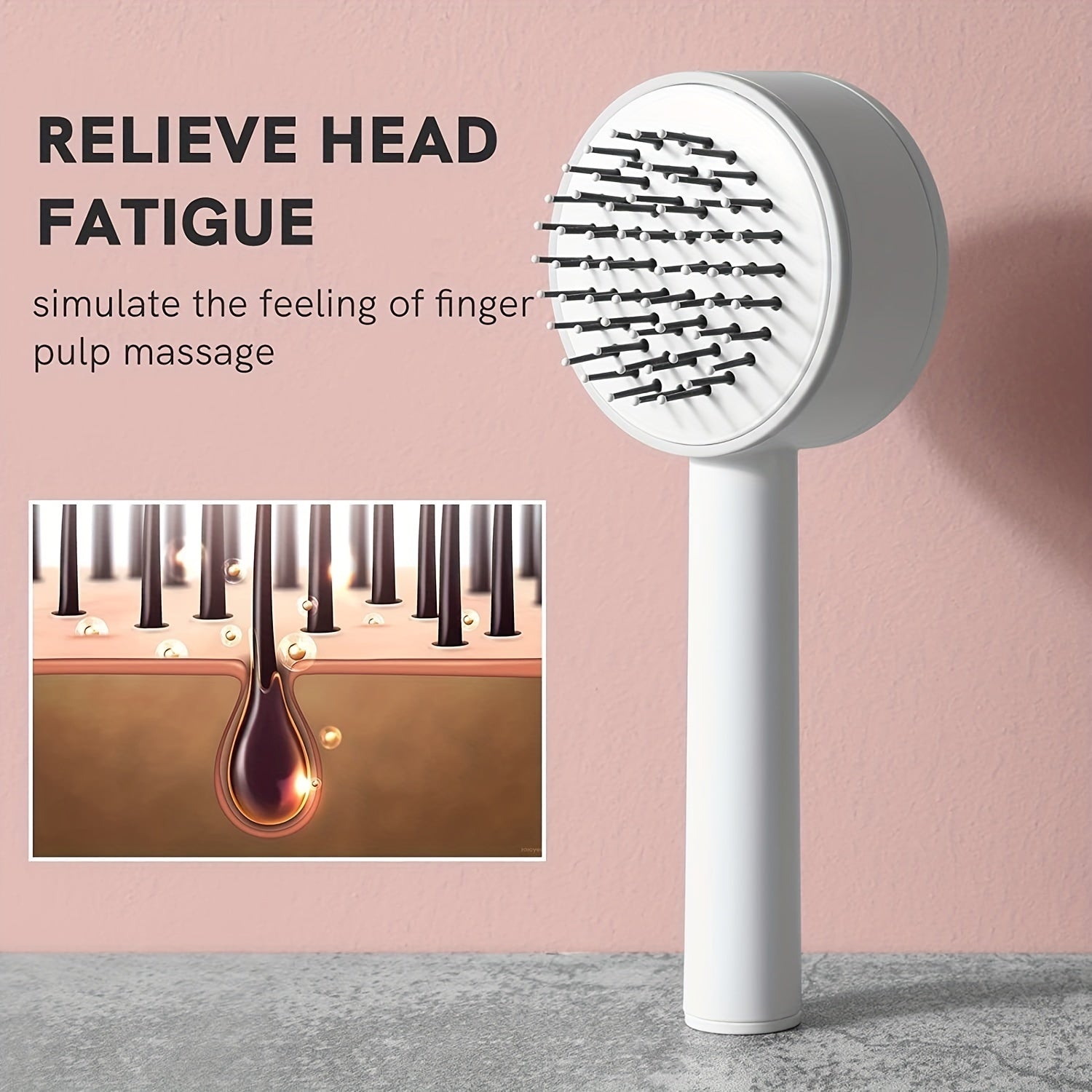 One-key Self-cleaning Hair Brush For Women Curly Hair Brush Anti-Static Airbag Massage Comb Airbag Massage Scalp Comb Professional Detangling One-key Self-cleaning One-key Self-cleaning Hair Brush For Women Curly Hair Brush Anti-Static Airbag Massage Comb Airbag Massage Scalp Comb Professional Detangling One-key Self-cleaning